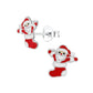 Silver Kids Santa Stocking Earrings