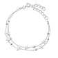 Silver Open Star Link Bracelet