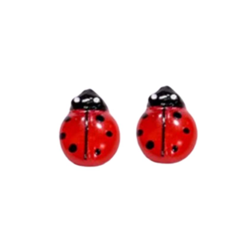 Silver Plated Ladybird Childrens Stud Earrings