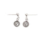 Silver Stem Glitter Drop Earrings-