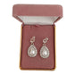 Silver Tear Drop Pearl Clip On Earrings(2)