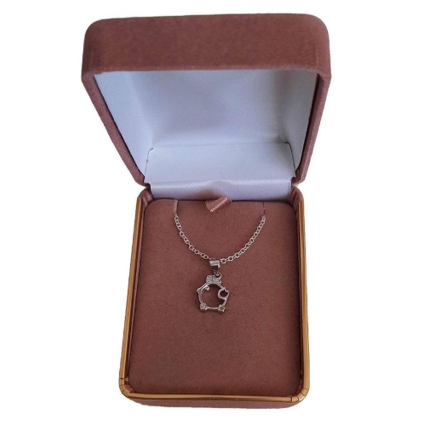 Silver Chick Pendant With Cubic Zirconia Detail(2)