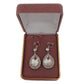 Silver Two Stone Drop Clip On Earrings(2)