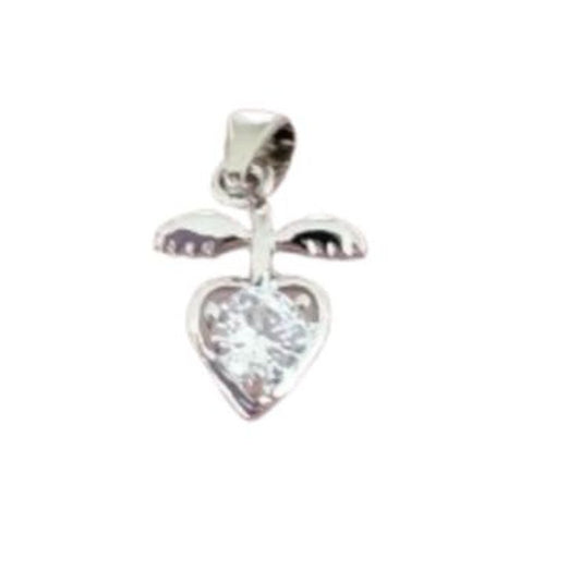 Silver Wing Crystal Girls Angel Pendant