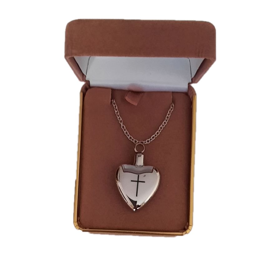 Simple Cross Cremation Ashes Locket(2)