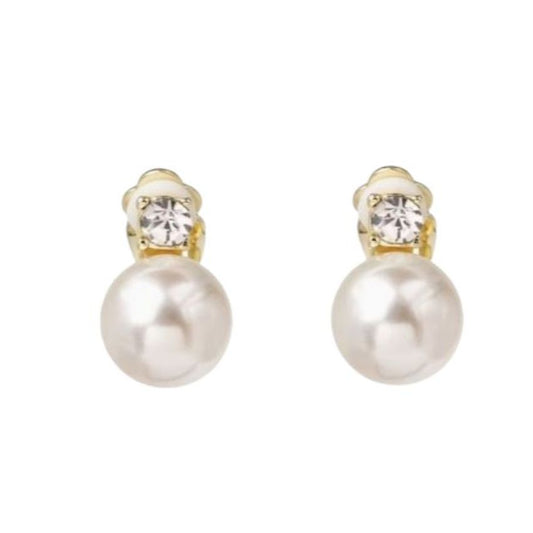 Single Pearl Clip On Earrings