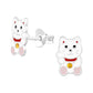 Sitting Cat Sterling Silver Stud Earrings