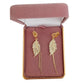 Slim Leaf Diamante Clip On Earrings(2)