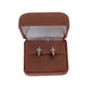 Small Crystal Square Cross Clip On Earrings(2)