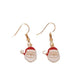 Small Dangly Santa Face Earrings