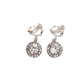 Small Diamante And Silver Clip On Earrings