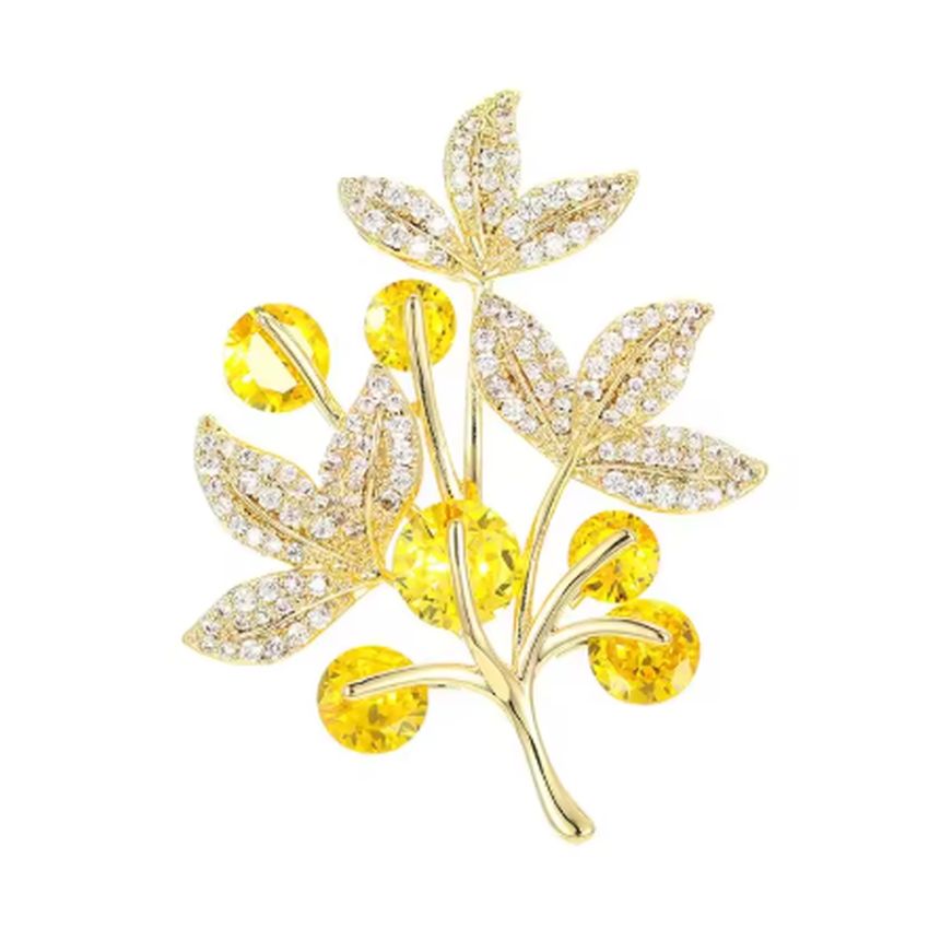 Small Diamante Flower Brooch