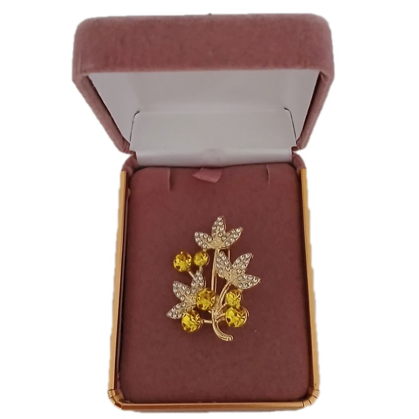 Small Diamante Flower Brooch(2)