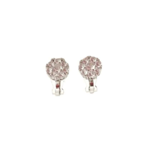 Small Diamante Stud Clip On Earrings