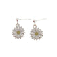 Small Drop Flower Sterling Silver Earrings