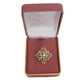 Small Gold Patterned Crystal Brooch(2)
