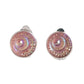 Small Pink Swirl Clip On Earrings