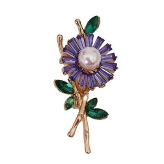 Small Purple Flowers Brooch