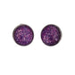 Small Purple Sparkle Clip On Earrings