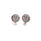 Small Round Cat Clip On Earrings