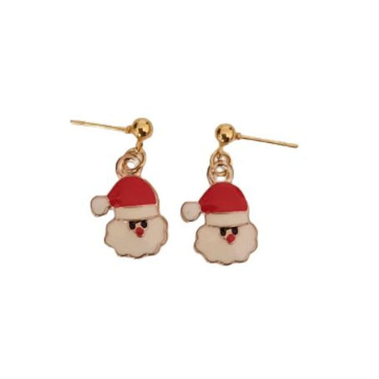 Small Santa Face Dangly Earrings
