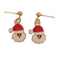 Small Santa Face Dangly Earrings