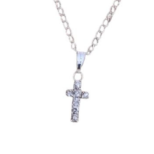 Small Silver Plated Cross Pendant