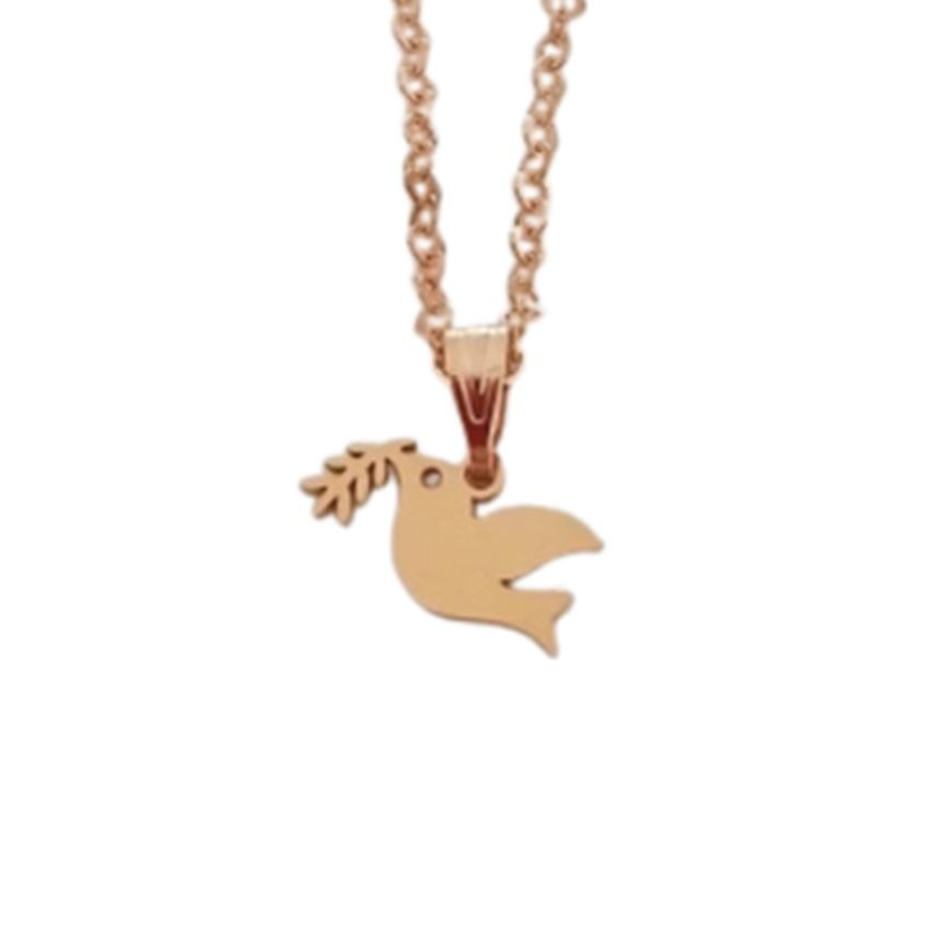 Small Stainless Steel Dove Necklace