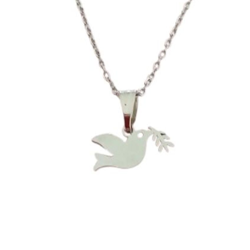 Small Stainless Steel Dove Necklace