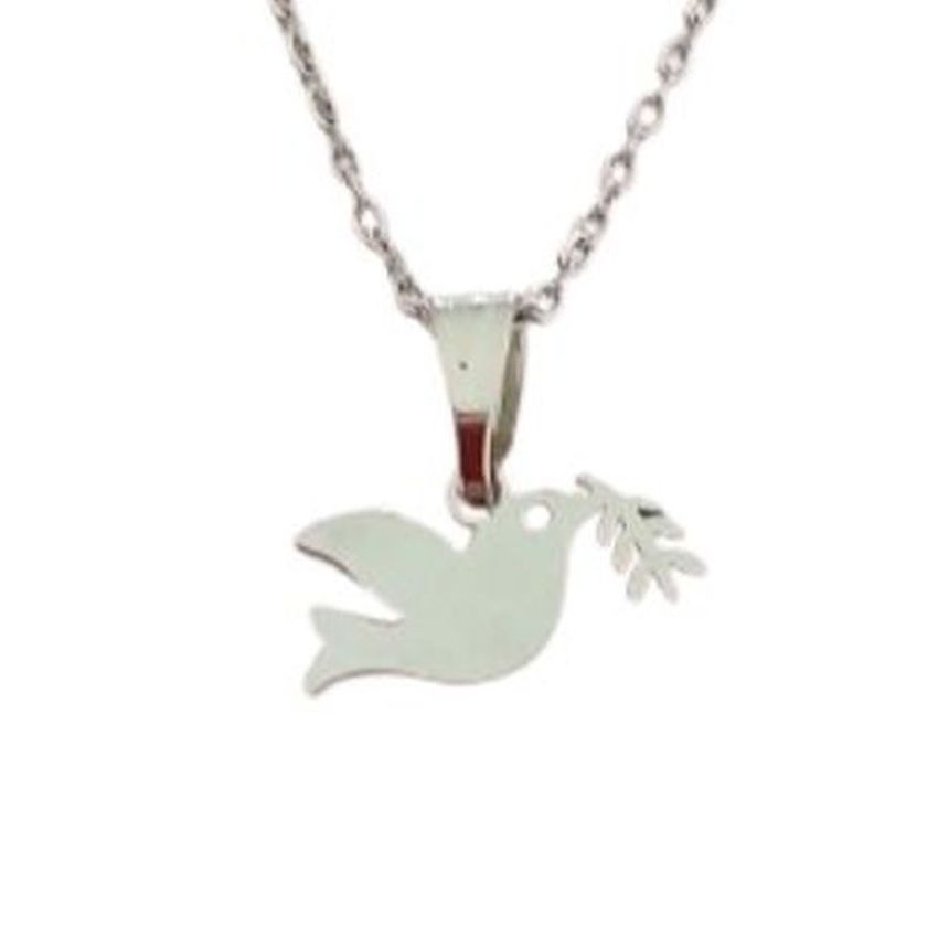Small Stainless Steel Dove Necklace