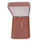 Small Sterling Silver Pretty Girls Cubic Zirconia Cross Pendant(2)