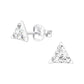 Small Triangle Sterling Silver Earrings