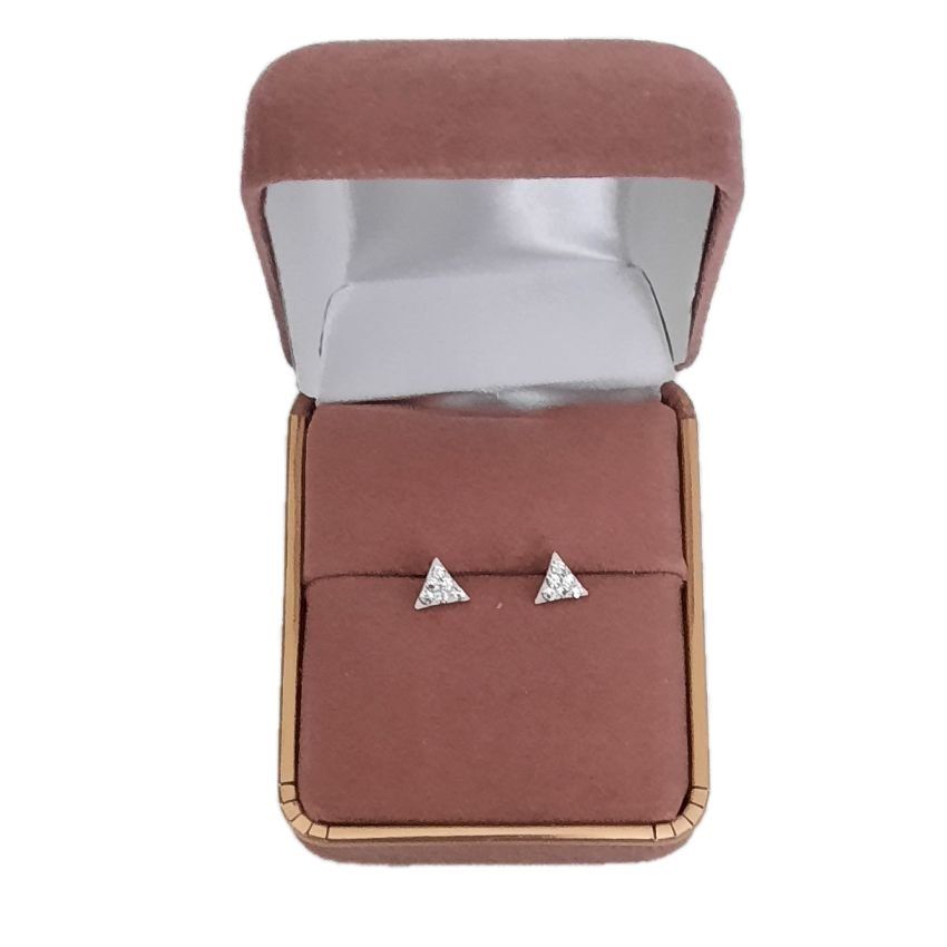 Small Triangle Sterling Silver Earrings(2)