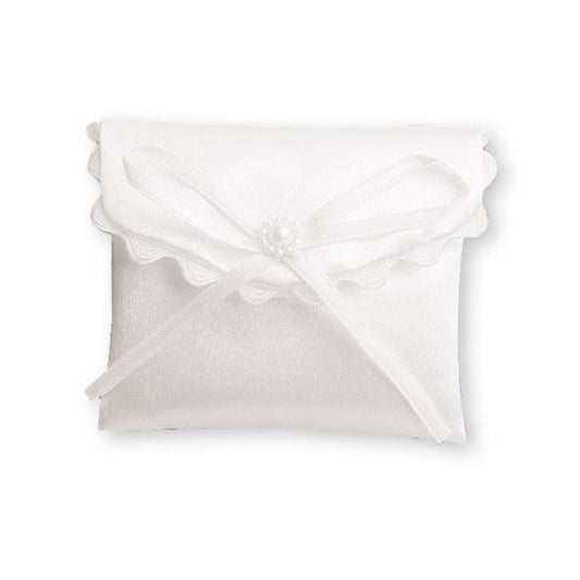 Small White Girls Communion Purse