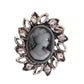 Small Crystal Set Traditional Cameo Brooch