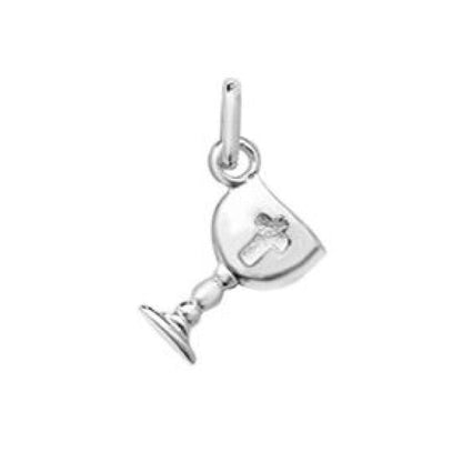Small Sterling Silver Chalice With a Cross Pendant