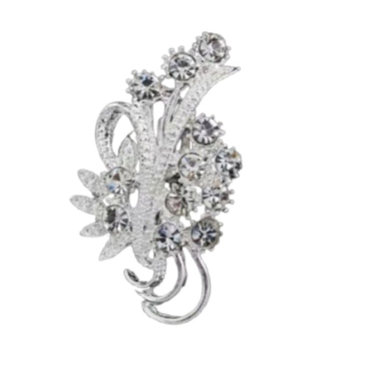 Small Crystal flower Bouquet Brooch