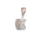Small Cubic Zirconia Stone Half Bite Apple Pendant