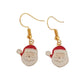 Small Dangly Santa Face Earrings