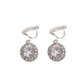 Small Diamante And Silver Clip On Earrings