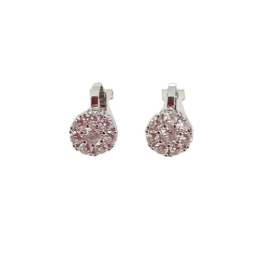 Small Diamante Stud Clip On Earrings