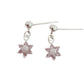 Small Drop Flower Sterling Silver Earrings