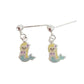 Small Drop Mermaid Sterling Silver Earrings