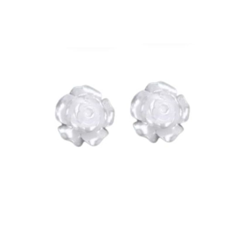 Small Flower Communion Clip On Earrings