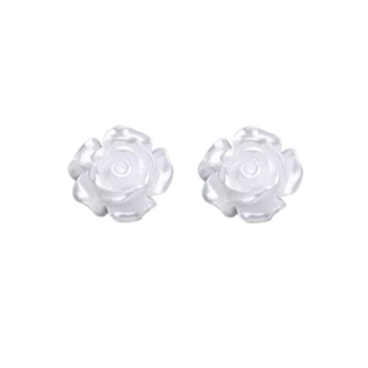 Small Flower Communion Clip On Earrings