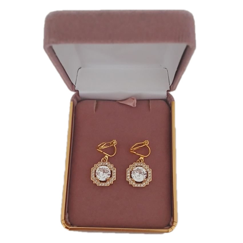 Small Gold Clip On Earrings(2)