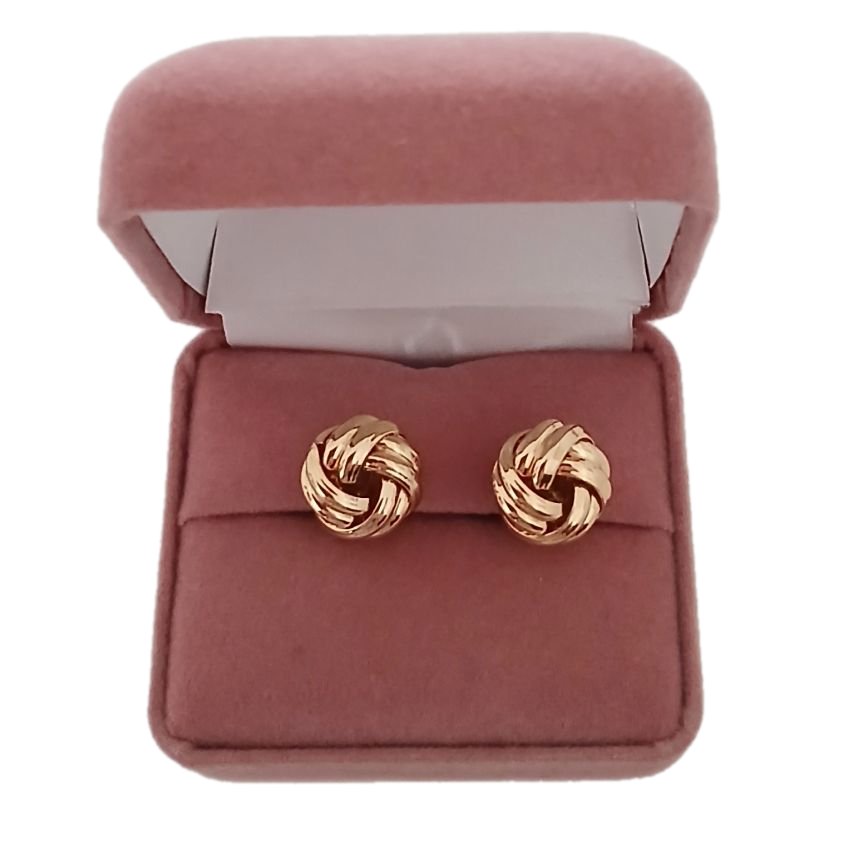 Small Gold Knot Clip On Earrings(2