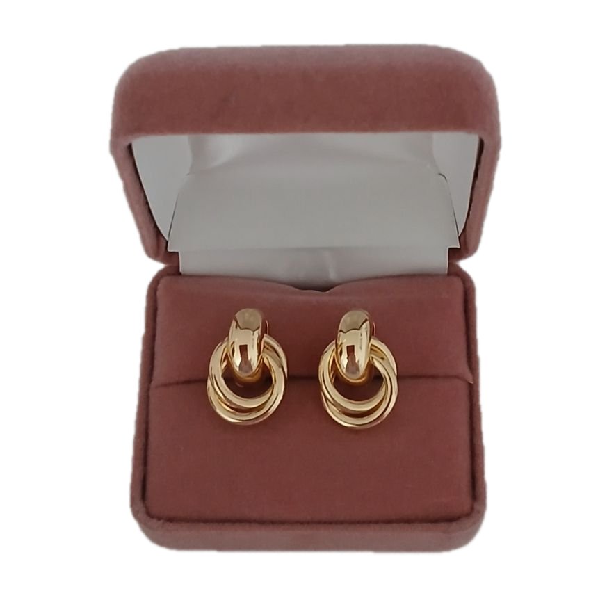 Small Gold Knot Clip On Earrings(2)