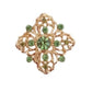 Small Gold Patterned Crystal Brooch