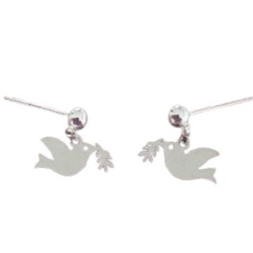 Small Stainless Steel Dove Earrings